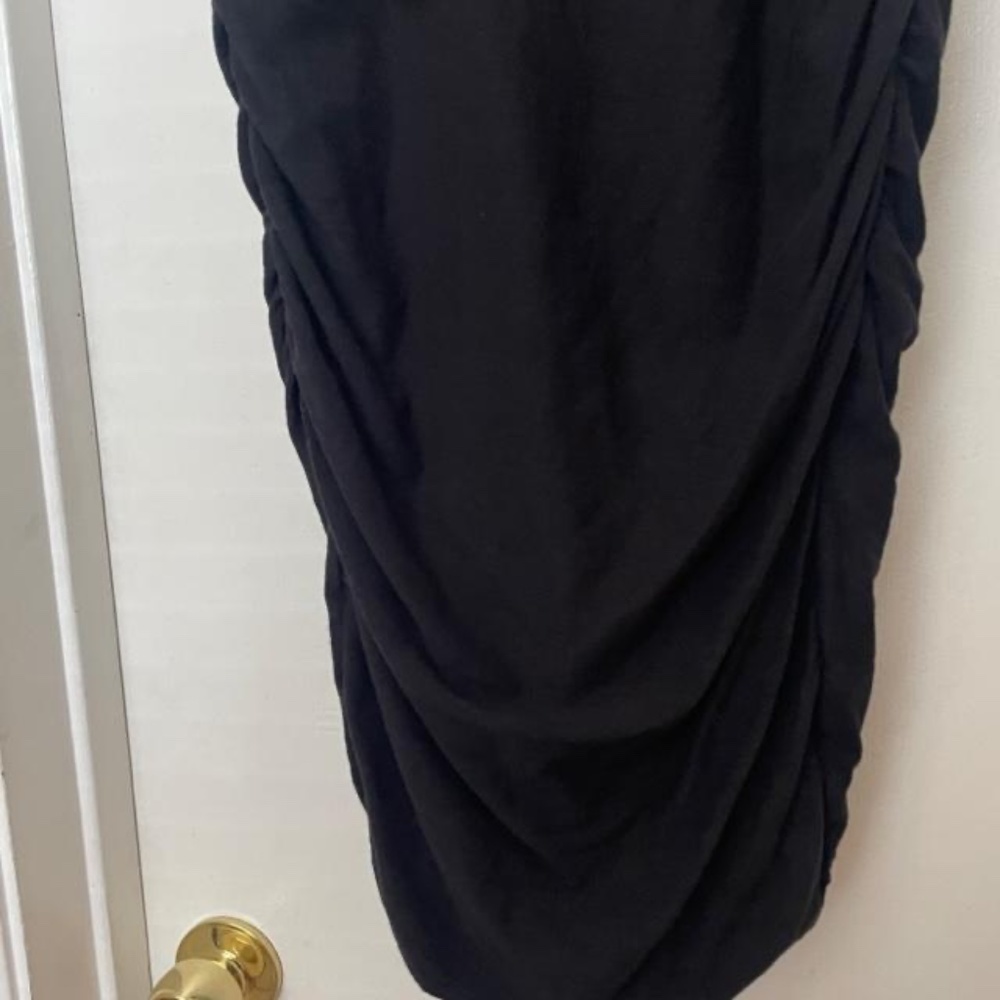 JAMES PERSE Black Wide Strap Ruched Dress - Picture 6 of 10